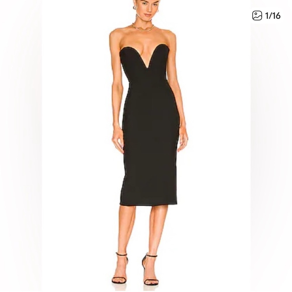 Veronica Beard Black Strapless Dress